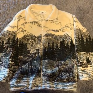 Retro Alaskan Moose Fleece